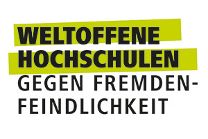 Logo: Weltoffene Hochschulen – Gegen Fremdenfeindlichkeit